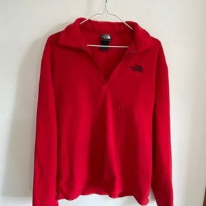 North Face Men’s Red Quarter Zip Fleece
